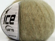 6-Skein Lot SuperKid Mohair Yarn superfine merino wool 6x25g/235m Light Khaki