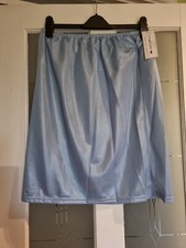 Ladies 24" Lavender Blue Elasticated Waist Half Slip Size 20/22