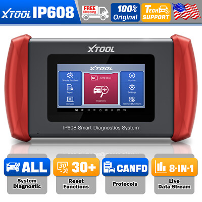 XTOOL IP608 OBD2 Diagnostic Coder Reader Scanner Engine ABS SRS Full System Tool