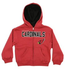 Outerstuff NFL Kids Arizona Cardinals "Stated" Full Zip Hoodie, Red