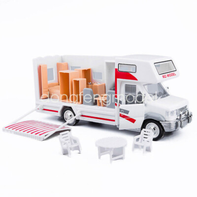 KandyToys Camper Caravan Metallo pressofuso | Scala 1:40 | giocattolo per bambini