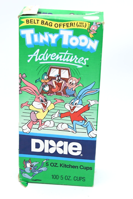Vintage Tiny Toon Dixie Cups Buster Babs Plucky Dizzy Hamton