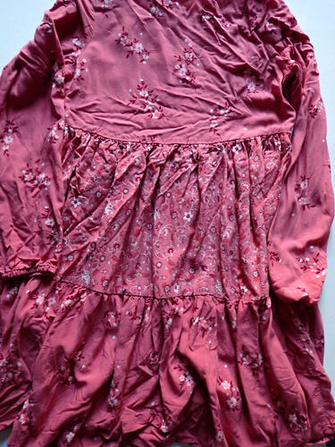 Girls Dress Children's Place 10/12 Large Pink Floral Long Sleeve - Picture 5 of 7