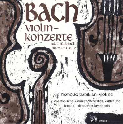 BACH Violin Concertos B.1041, 1042 Violin Sonata in e PARIKIAN MOLZAHN KRANNHALS