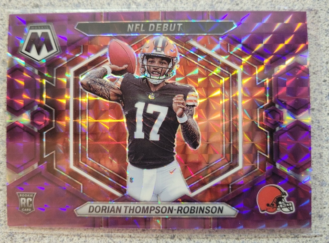 Dorian Thompson Robinson 2023 Mosaic Horizon Rookie Debut Purple Prizm 10/49!