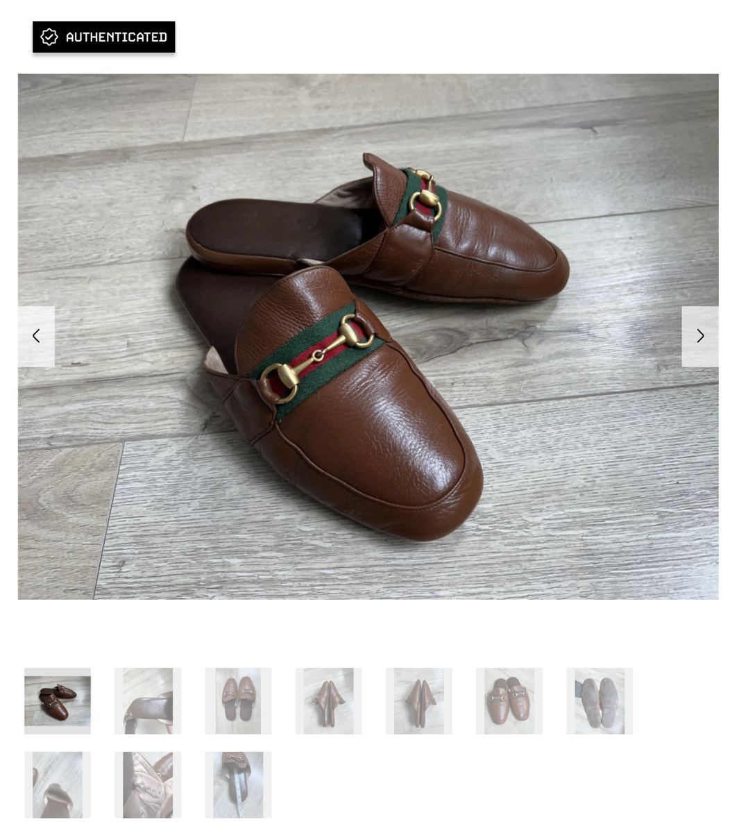 【GUCCI】ホワイト&ブラウンミュール Women's Princetown slipper in white leather | GUCCI® US