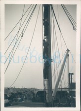 1951 Girl Guides photo TS Foudroyant mast visit 3.5*2.25" 