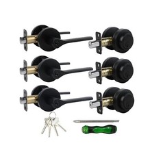Keyed Alike Front Door Handle and Deadbolt Set,Roundness Heavy Duty Door Hand...