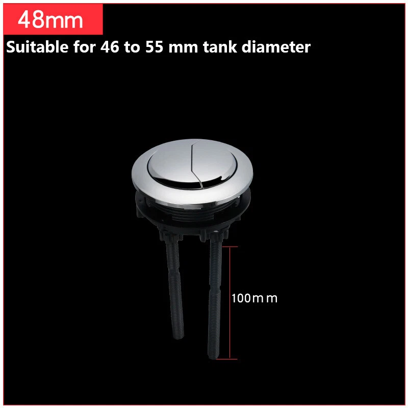 ABS Plastic Dual Flush Toilet Water Tank Push Button With 2 Rod for 48/58mm Hole - Image 3 of 3