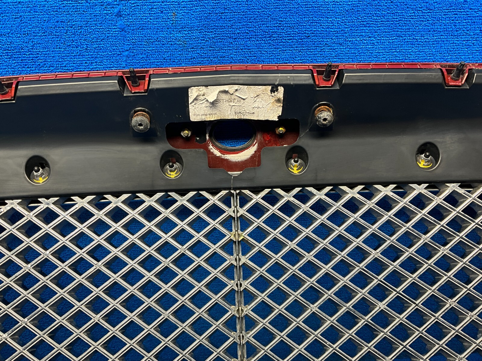 RED 2006-2010 BENTLEY CONTINENTAL GTC FRONT GRILL MESH HOOD BEZEL TRIM OEM