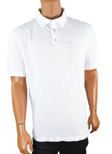 Nautica Mens Polo Shirt New XL White Solid Short Sleeves Collared