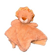 Kellytoy Lion Baby Rattle Plush Security Blanket Lovey 14" Satin Mane