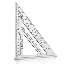WORKPRO 180mm Aluminum Speed Square,Measuring Tool for Engineer Carpenter
