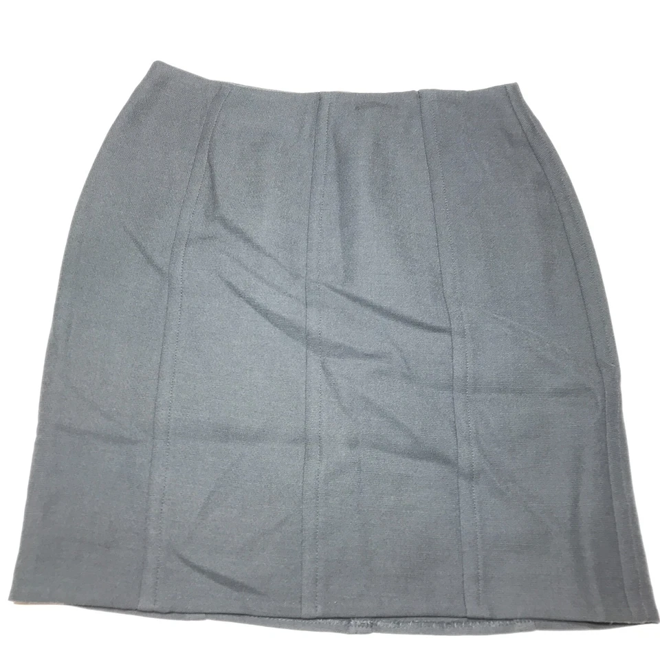 Falda Emporio Armani Mujer Talla 42 Gris UE Lápiz Hasta la Rodilla Hecha en Italia Foto 3 de 4