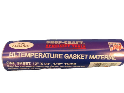Shop Craft Hi-Temperature Gasket Material 12'' W X 20'' L X 1/32'' T #37722  NEW