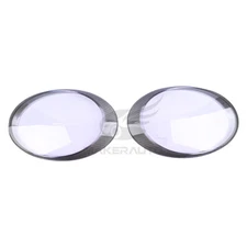Pair For Porsche Carrera 997 911 2006-12 Car Headlight Lens Cover Shell+Glue