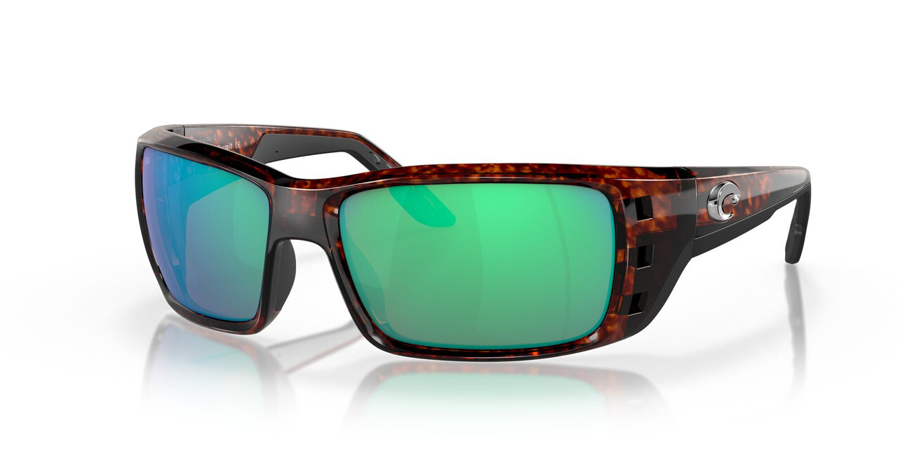 Costa Del Mar Permit Unisex Sunglasses Tortoise/Polarized Green Mirror 580G 63mm