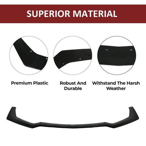 GT Style Front Bumper Lip Body Kit Splitter Spoiler Black For Ford Mustang 18-23 - Picture 3 of 23