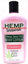 1 x HEMP Heaven STRAWBERRY Hemp Seed Oil Body Lotion Moisturize & Hydrate USA