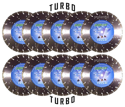 12'' (10) TURBO Concrete Paver Brick Block Precast Stone Diamond Blade-SPEED CUT 