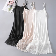 Women Mulberry Silk Lingerie Nightgown Camis Full Slip dress Chemise Underwear