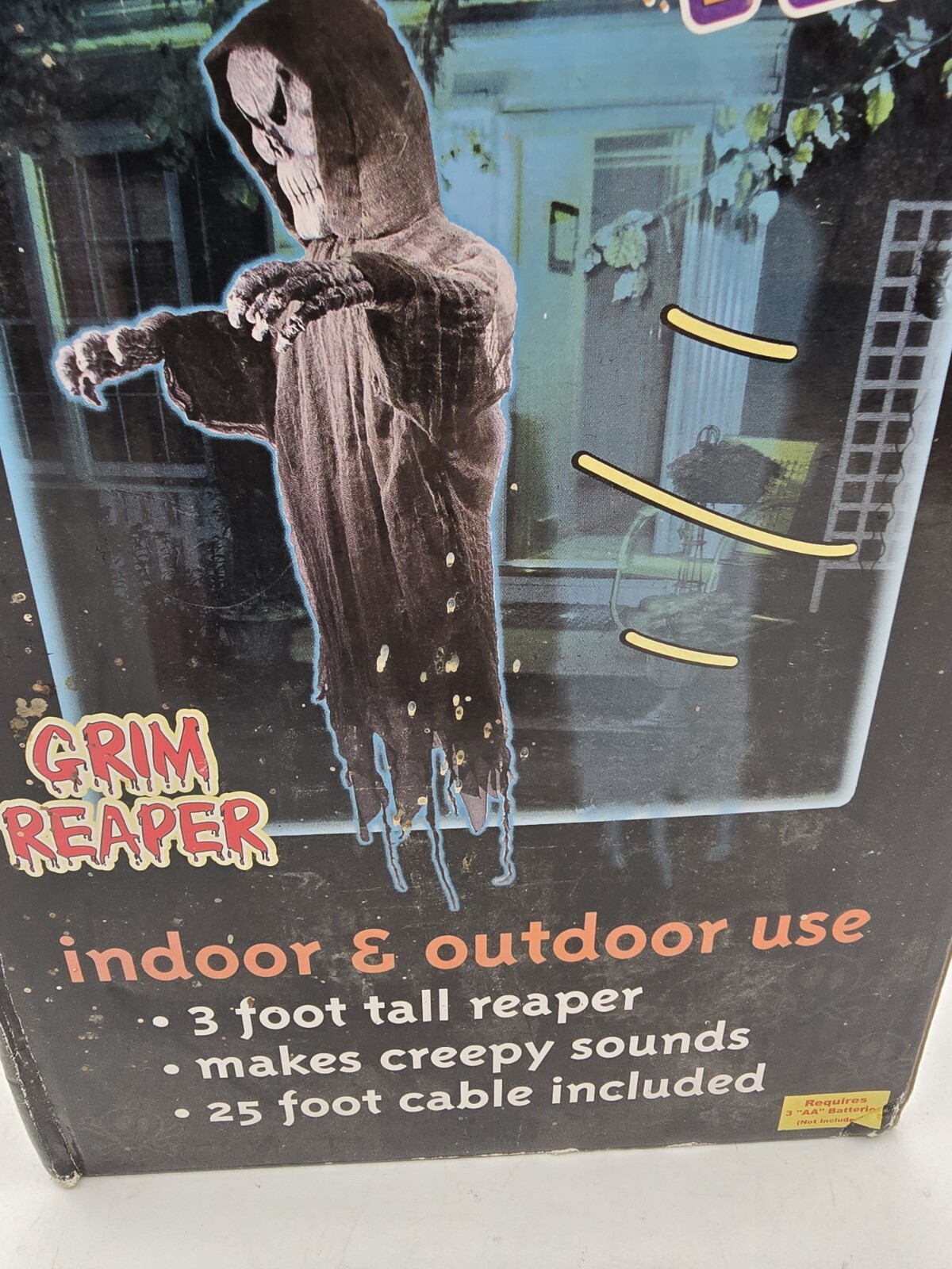 Vintage 2004 Tekky Toys Halloween Flying Monster 3 FT Tall Grim Reaper