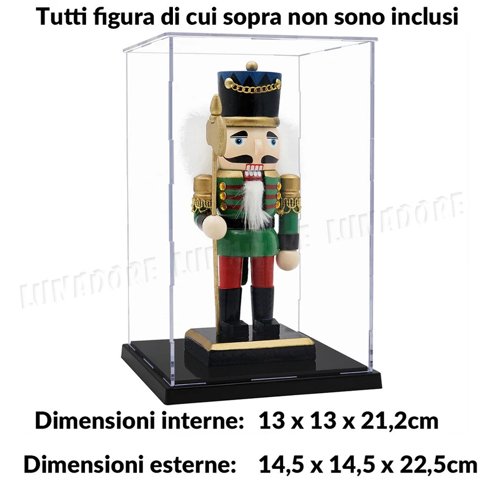 Vetrina Acrilico Teca Plexiglass Espositore per Action Figure 30cm Modellino - Immagine 4 di 4
