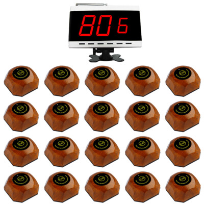 BCITY Wireless Paging Systems Waiter Service Calling 1 Receiver 20 Call Buttons