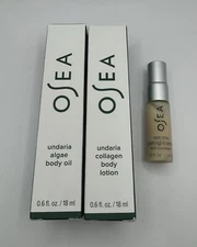 LOT of 3!! OSEA Undaria Algae Body Oil Collagen Body Lotion Seaglow Serum AHA
