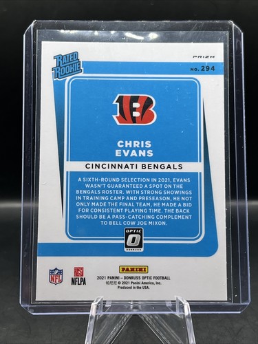2021 Panini Donruss Optic - CHRIS EVANS RATED ROOKIE HOLO SILVER PRIZM #294 - Foto 3 di 3