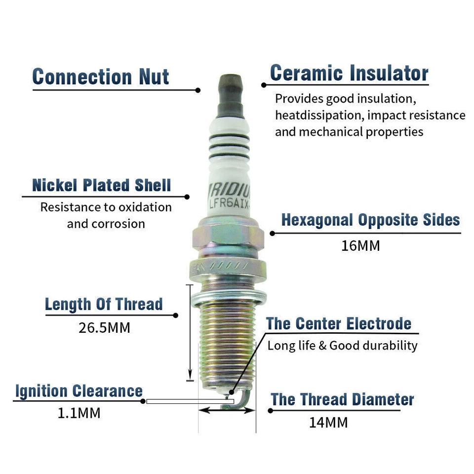 UF487 6 Ignition Coils + 6 Spark Plugs for 3.5L Camry Lexus ES350 Toyota Avalon - Image 4 of 4