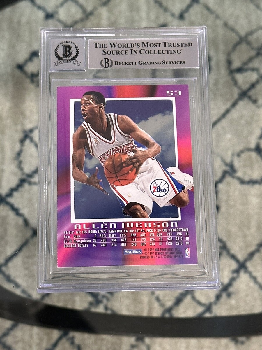 その他 2000 Fleer Allen Iverson Autographics Allen Iverson Philadelphia 76ers Autographed 2000 Fleer