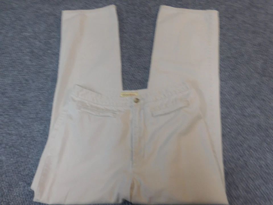 Pantalones chinos rectos beige elástico The Limited para mujer 8 Foto 2 de 4
