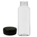 Pack of 117 x 400ml Bella Square Plastic Fruit Juice / Smoothie Bottle + Caps