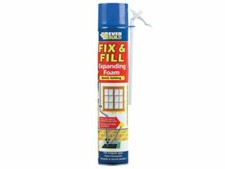 FIX & FILL EXPANDING FOAM & FILLER 750ml EVERBUILD QUICK SETTING FILLS GAPS NEW