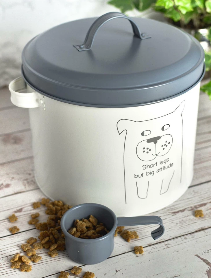 Trockenfutterdose Löffel Metalldose Tierfutter Vorratsdose Hundefutterbox Hund - Bild 3 von 4