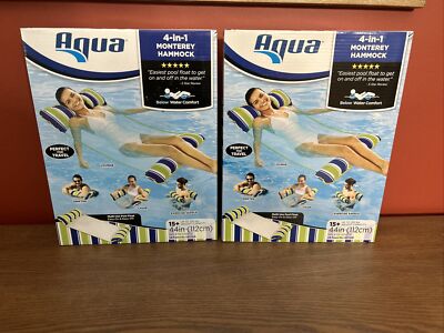Aqua Original 4-in-1 Monterey Hammock Pool Float & Water Hammock   2 PACK