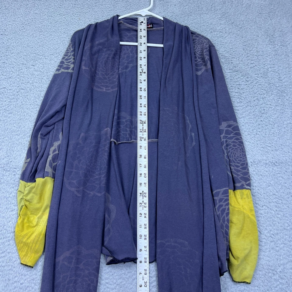 Кардиган Jenny Threads L богемный ручной работы носимый цветочный художественный кокон упаковка - Изображение 3 из 4