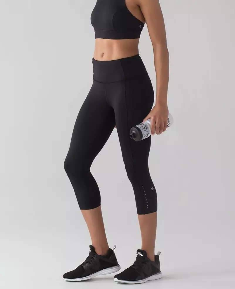 Active Capri Legging| Dry Fit Active Capri Legging With Reflective Gra –  Enamor