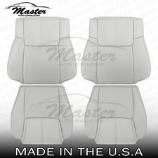2006 - 2010 For Jeep Commander Front Gray Leather Seat Cover Perforated