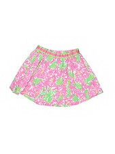 Girl Lilly Pulitzer Heading South Pink Green Octopus Crab Preppy Skirt Size 6
