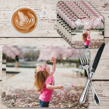 Custom Personalised Placemats & Coasters Bundle - 2 placemats, 8 coasters