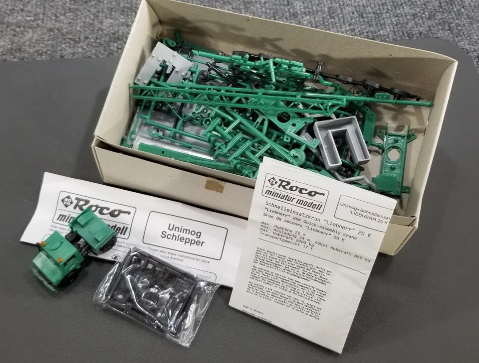 Roco Minitanks HO 1:87 1672 MB UNIMOG & QUICK ASSEMBLY CRANE SET IOB - Image 2 of 4