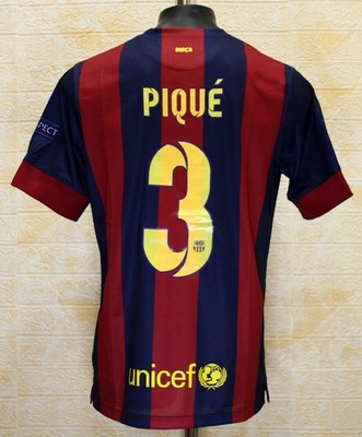 FC BARCELONA 2015 UCL FINAL jersey shirt Piqué #3 | eBay