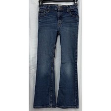 Wrangler Boys Bootcut Jeans Adjustable Waist Size 10 Slim Distressed Stain