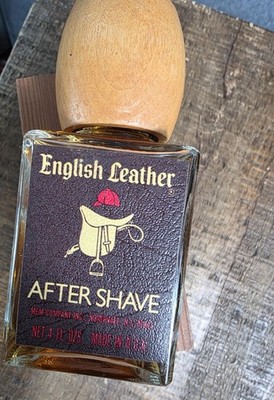 NIB Vintage 1960s Men Company English Leather After Shave 4 Oz Full Bottle