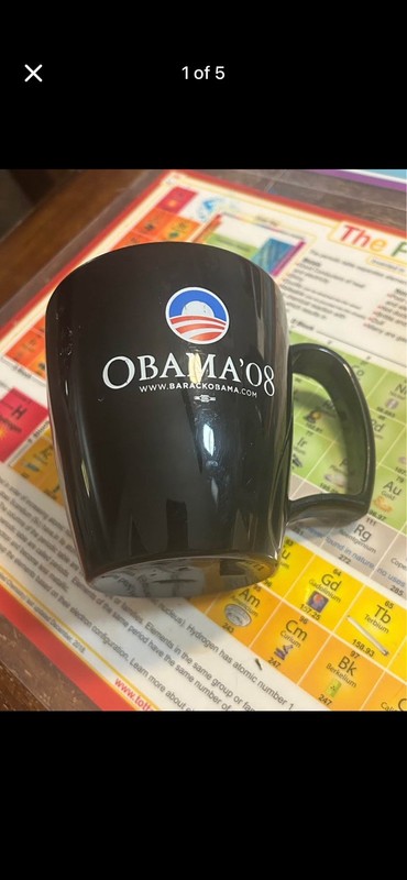 Vintage Official Barack Obama 2008 Presidential Campaign Plastic Mug / Cup
