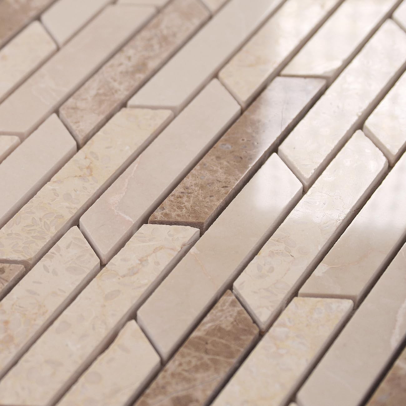 Natural Stone Mosaic Tile for Kitchen Backsplash Waterproof Durable Real Stone