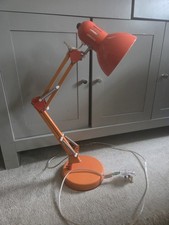 Orange Anglepoise Desk Lamp Fully Working And Tested