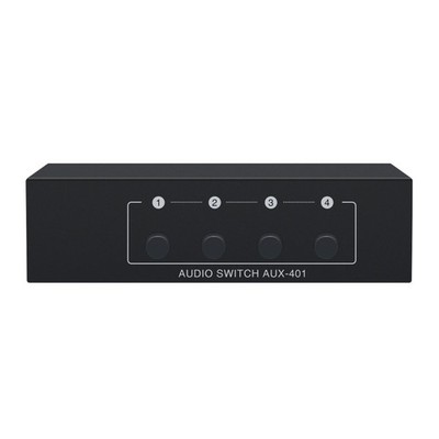 Bi-Directional Stereo Audio Switcher 4 in 1 Out A/B Analog For Easy Setup